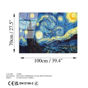 Πίνακας από σκληρυμένο γυαλί UV Πολύχρωμος 70x100 cm - Img 8