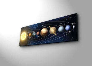 Πίνακας καμβά με φωτισμό LED 3090NASA-021 Πολύχρωμο 30x90x3 cm - Img 4