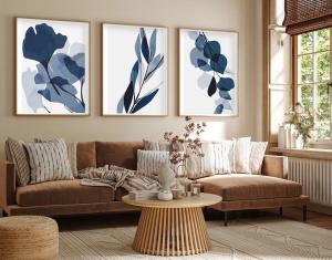 Πίνακας, σετ 3 τεμαχίων Huhu207 Πολύχρωμος 50x70 cm - Img 2