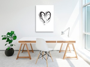 Πίνακας - Brush Heart (1 Part) Vertical 40x60 cm - Img 2