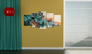 Πίνακας - Fury of colors 200x100 cm - Img 2