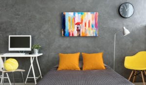 Πίνακας - Under the Love Umbrella 90x60 cm - Img 2
