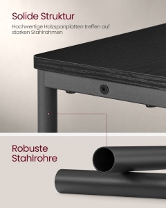 Πλαϊνό τραπεζάκι με πρίζα Vasagle Μαύρο 45x18x58 cm - Img 5