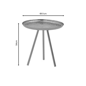 Πλαϊνό τραπεζάκι Jacksie γκρι μέταλλο-Χρυσό 41x41x43.5 cm - Img 3