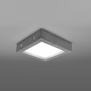 Πλαφονιέρα LED Riza, Γκρι, 3000K, 33x33x8 cm - Img 3