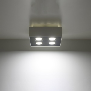 Πλαφονιέρα Mono, Λευκή, 24x24x11 cm - Img 3