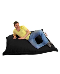Πολυθρόνα Πουφ Κήπου Cushion Pouf Μαύρο 100x100x20 cm - Img 6