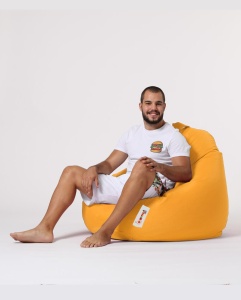 Πολυθρόνα Πουφ Κήπου Premium Κίτρινο 115x130x39 cm - Img 5
