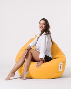 Πολυθρόνα Πουφ Κήπου Premium Κίτρινο 115x130x39 cm - Img 14