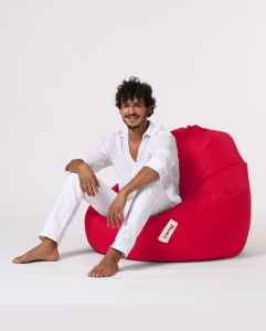 Πολυθρόνα Πουφ Κήπου Premium Κόκκινο 115x130x39 cm - Img 3