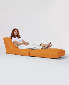 Πολυθρόνα Πουφ Κήπου Siesta Πορτοκαλί 180x55x40 cm