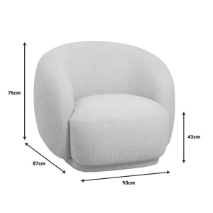 Πολυθρόνα Freya Pako World Ivoar 93x87x76 cm - Img 5