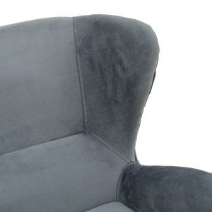 Πολυθρόνα Regalo velvet Σκούρο Γκρι 75x88x85 cm - Img 6