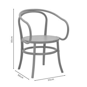 Πολυθρόνα Verfie ξύλο de οξιά χρώμα φυσική 55x50x83 cm - Img 8