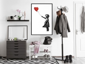 Πόστερ - Banksy: Girl with Balloon II, με μαύρη κορνίζα, 40x60 cm - Img 2