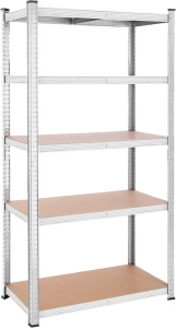 Ράφι Songmics, 5 Ράφια, 50 x 100 x 200 cm, Silver, GLR050E01