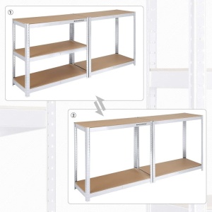 Ράφι Songmics, 5 Ράφια, 40 x 90 x 180 cm, Silver, GLR40SV - Img 2