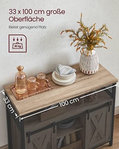 Ράφι, Vasagle, Μαύρο, 100x33x80 cm - Img 6