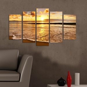 Σετ πίνακες canvas (5 τεμάχια) 5PMDF-35 Πολύχρωμο 110x60 cm