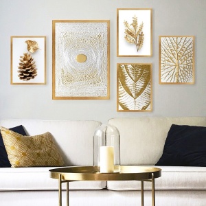 Σετ πίνακες canvas (5 τεμάχια) SET_130 Πολύχρωμο 24x29 cm
