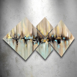 Σετ πίνακες canvas (4 τεμάχια) 4MDF05568864473 Πολύχρωμο 60x115 cm - Img 2