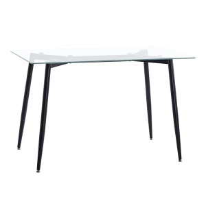 Σετ τραπεζαρίας Quana-Parker, Pako World, 5 τεμάχια, Μαύρο, 120x70x75 cm - Img 5