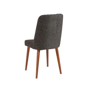 Σετ τραπέζι και καρέκλες 5 τεμάχια Vina 1053 Walnut-Ανθρακί - Img 5