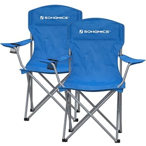 Σετ 2 καρέκλες camping, Songmics, Μπλε, 76x51.5x95.5 cm - Img 2