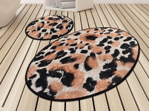 Σετ 2 πατάκια μπάνιου Leopard