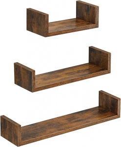 Σετ 3 ράφια τοίχου, Songmics, Antique, 30x15x10 cm - Img 2