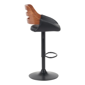 Σκαμπό μπαρ ajustabil Fern Μαύρο 50x48.5x110.5 cm - Img 3