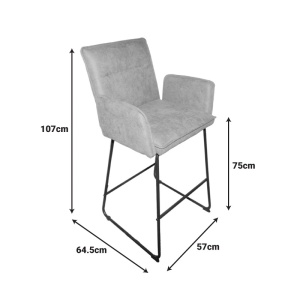 Σκαμπό μπαρ Essential Ροζ 57x64.5x107 cm - Img 2