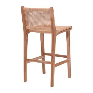 Σκαμπό μπαρ Sponze Boho Pako World Φυσικό 40x47x89 cm - Img 2