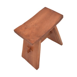 Σκαμπό Shogun από ξύλο teak σε φυσική απόχρωση 46x28x46 cm - Img 4