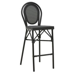 Σκαμπό μπαρ de grădină Dezyan Μαύρο 41.5x53.5x116 cm