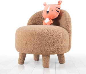 Σκαμπό Reza Camel 45x47 cm