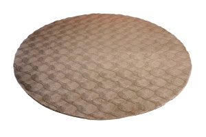Στρογγυλό Χαλί Diamond Cut Κρεμ 200x200 cm - Img 2