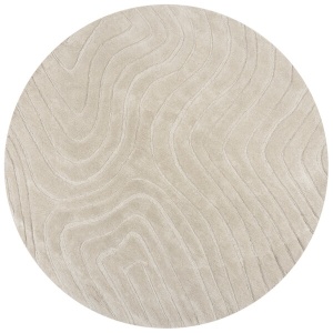 Στρογγυλό Χαλί Mesmerise Μπεζ 160x160 cm, Flair Rugs - Img 5