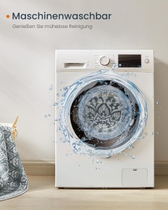 Στρογγυλό Χαλί Songmics Γκρι inchis 120x120 cm - Img 5