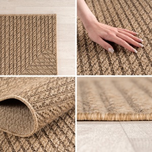 Στρογγυλό χαλί Timber V4, Μπεζ, 200x200 cm - Img 4