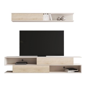 Σύνθεση TV Brick, Μπεζ, 240x40x50.4 cm - Img 2
