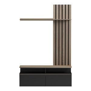 Σύνθεση TV Perlento, Μαύρο, 140x41x219.5 cm - Img 3