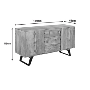 Συρταριέρα Leontina boho Φυσικό 150x45x86 cm - Img 8