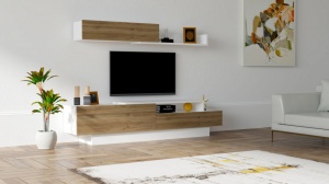 Σύνθεση TV Elda, Λευκό-Καρυδί