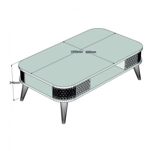 Τραπεζάκι σαλονιού Eylül Walnut - Img 5