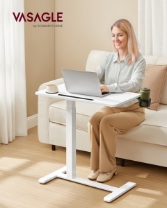 Τραπεζάκι laptop Vasagle Λευκό 70x40x102 cm
