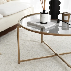 Τραπεζάκι σαλονιού Gold Sun S404F - Gold, Fume - Img 5