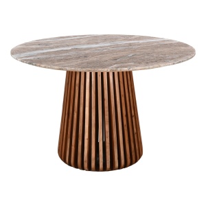 Τραπεζάκι σαλονιού Mable boho Φυσικό 120x120x76 cm - Img 2
