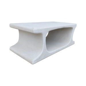 Τραπεζάκι σαλονιού, Nafel, Pako, Λευκό 120x60x45 cm - Img 2