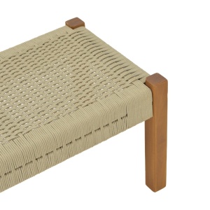 Τραπέζι Uma Boho, Pako World, ξύλο teak, Φυσικό, 150x45x40 cm - Img 5